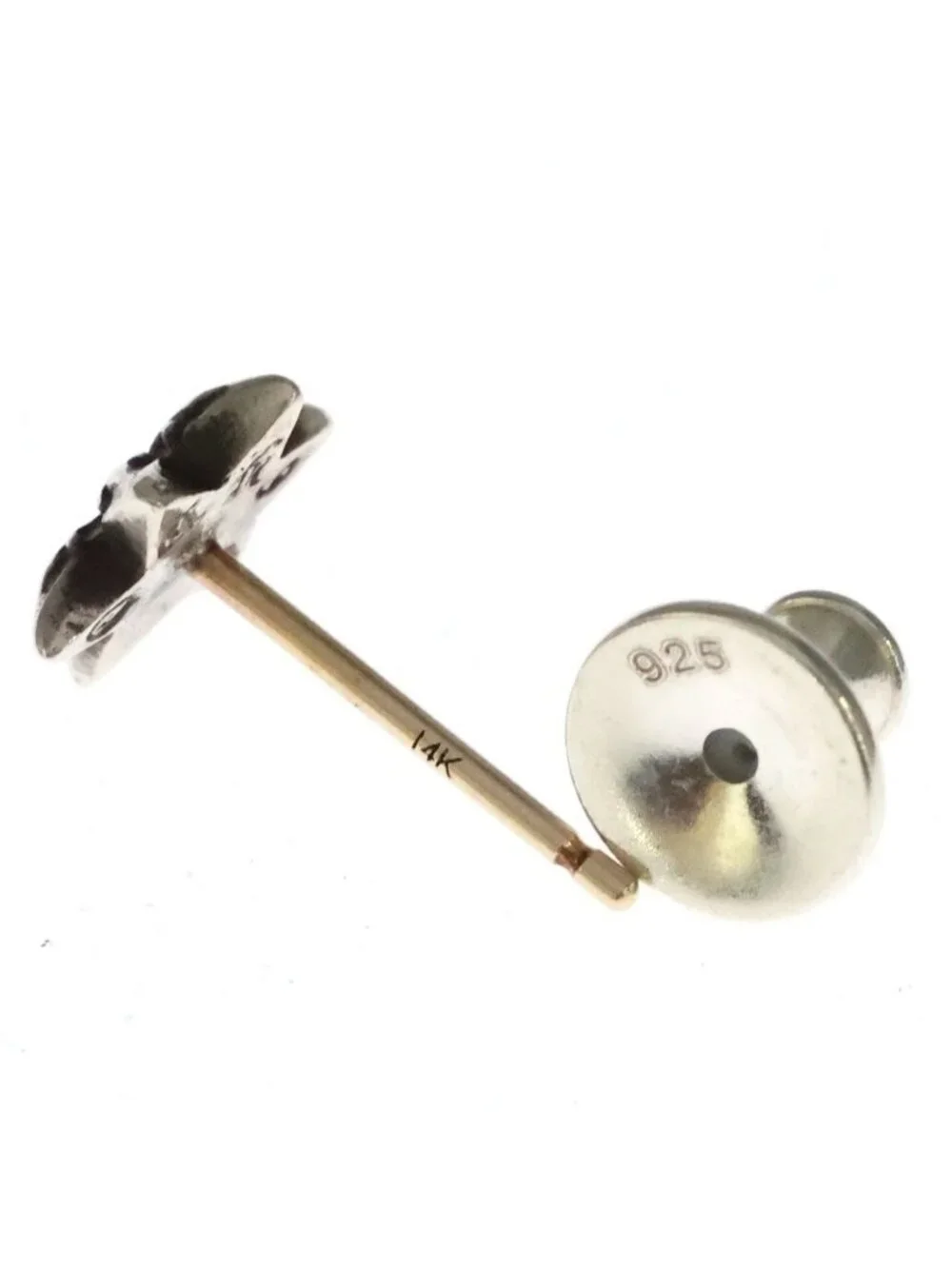 Chrome Hearts CO Star Stud Earrings Silver